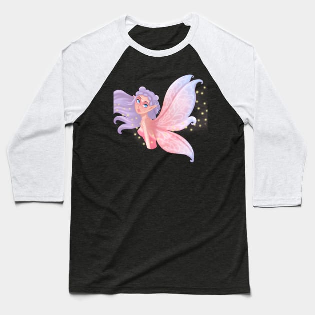 Fairy Baseball T-Shirt by Duendeartist 